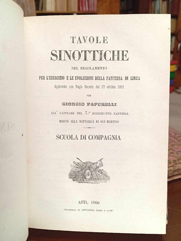 Tavole sinottiche del regolamento per l'esercizio e le evoluzioni della …