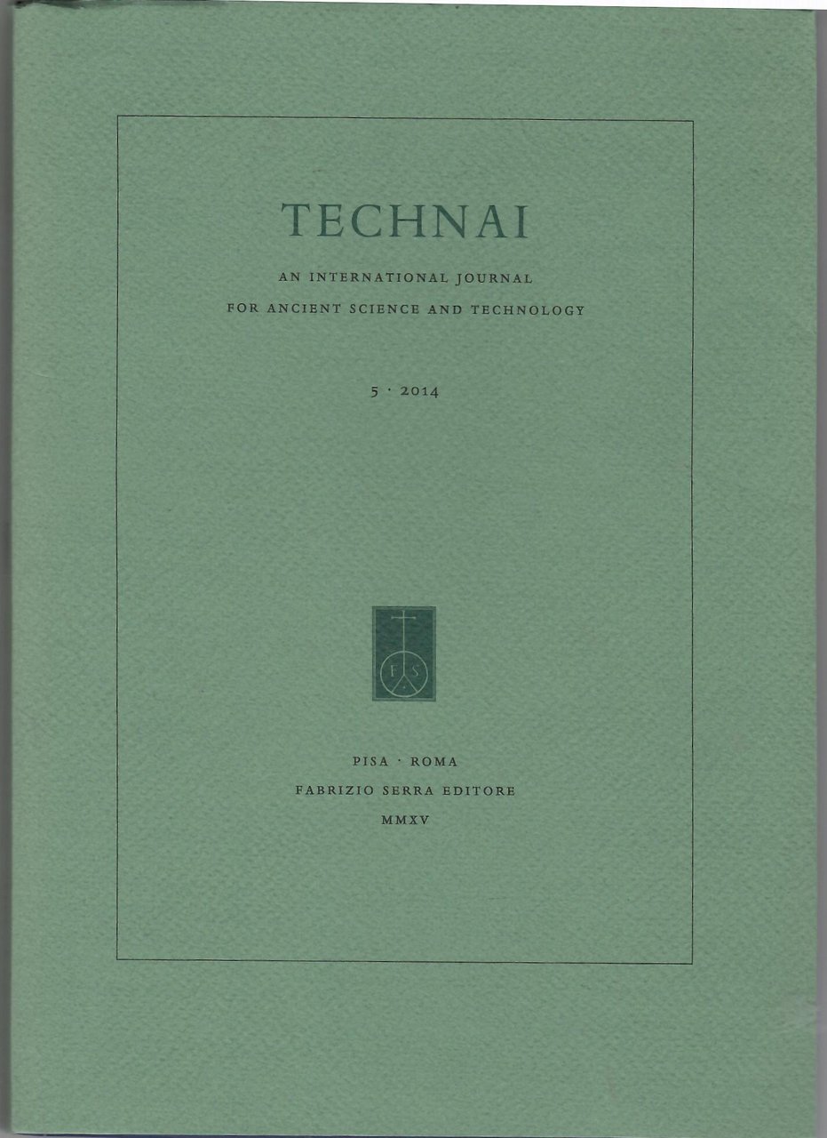 TECHNAI. An International Journal for Ancient Science and Technology 5 … | Immagine principale