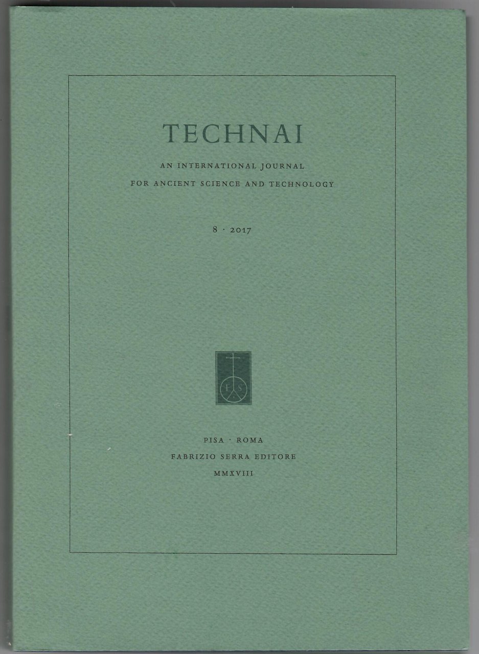 TECHNAI. An International Journal for Ancient Science and Technology 8 … | Immagine principale