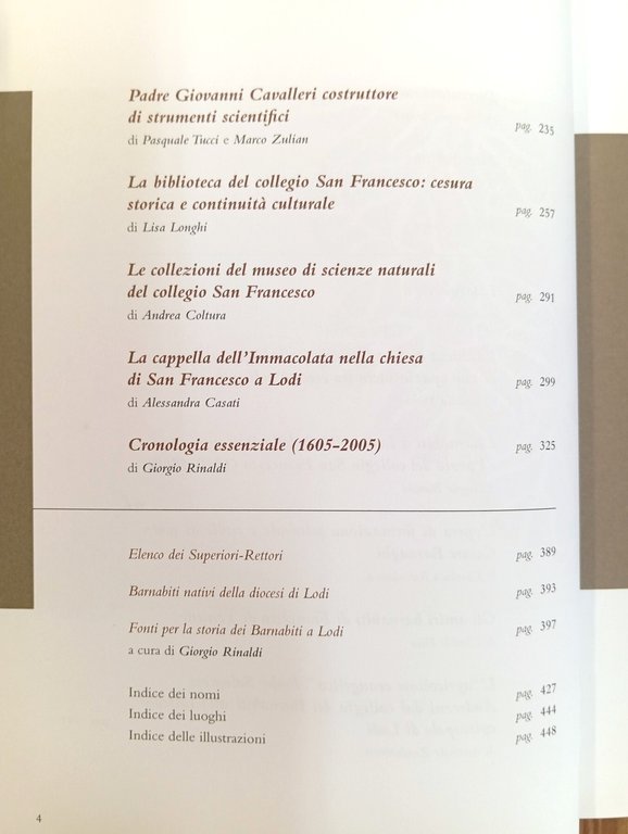 Testimoni nella città. 400 anni dei Barnabiti a Lodi, 1605-2005