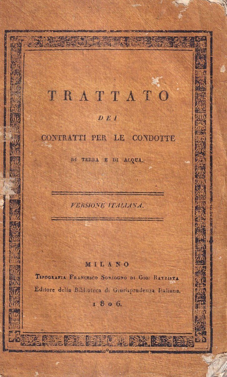 Trattato dei contratti per le condotte di terra e di … | Immagine principale