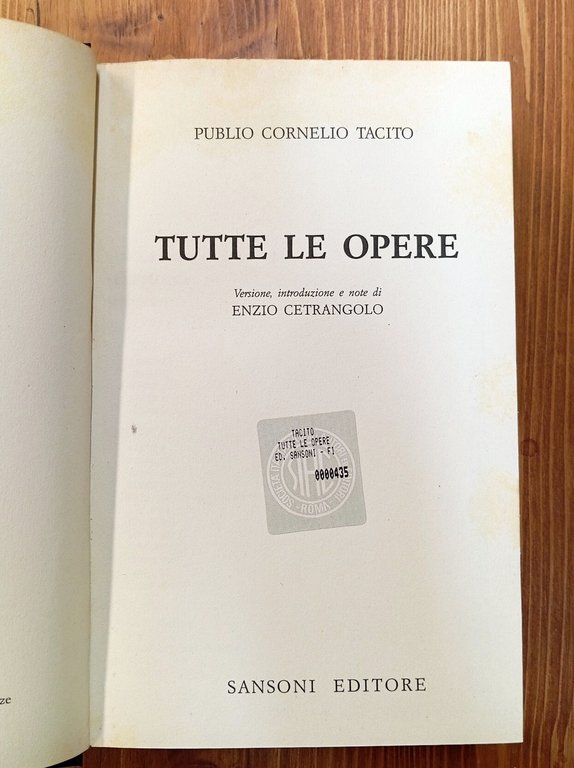 Tutte le opere