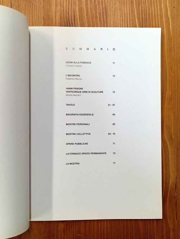 Vanni Penone. Sculture 1973 - 1999