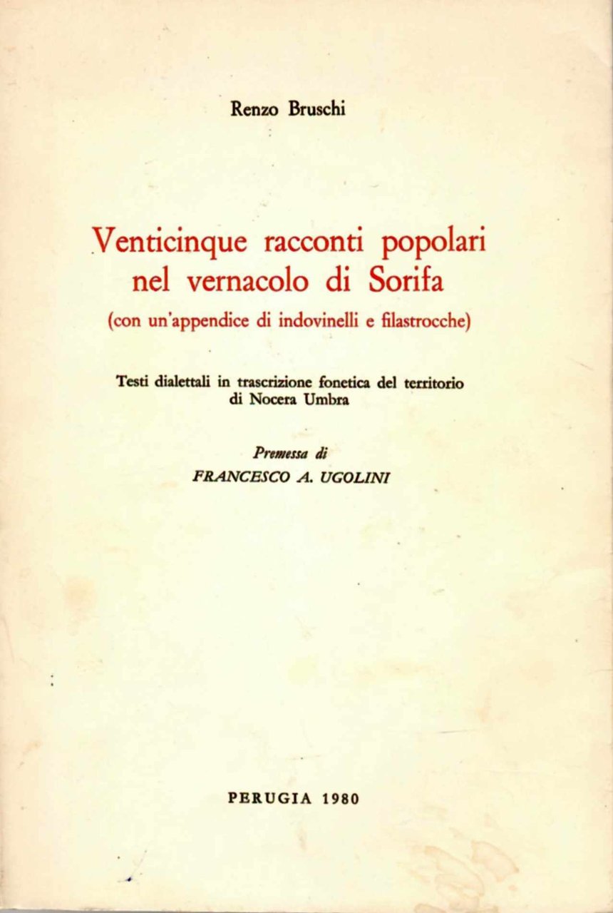 Venticinque Racconti Popolari nel Vernacolo di Sorifa con un'Appendice di … | Immagine principale