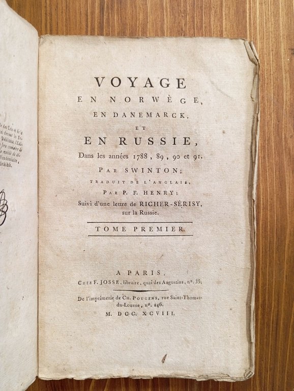 Voyage en Norwège, en Danemark et en Russie. Dans les …