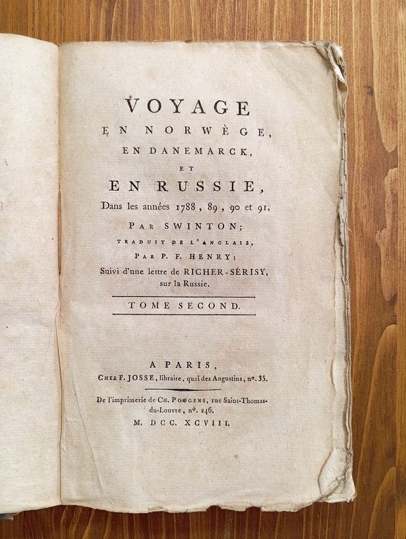 Voyage en Norwège, en Danemark et en Russie. Dans les …