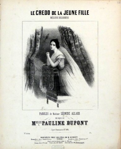 Le credo de la jeune fille. Mélodie réigieuse. Paroles de …