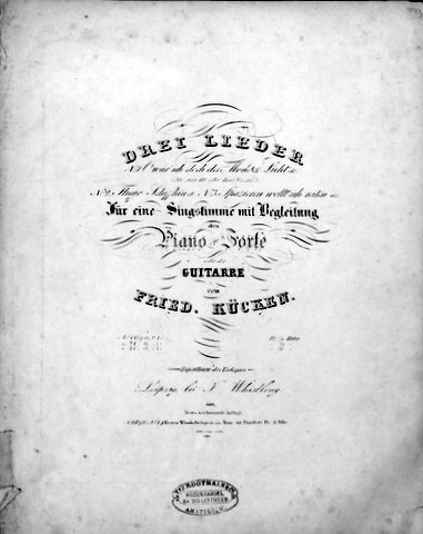 [Op. 14, Nr. 2] Drei Lieder für eine Singstimme mit …