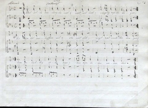 [Muziekhandschrift, ca. 1830] Duo / Volksvlijt [Kort is `t leven …