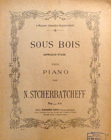 Sous bois. Capriccio-Étude pour piano