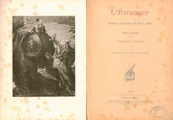 L`Etranger. Action musicale en deux actes. Partition pour chant et …