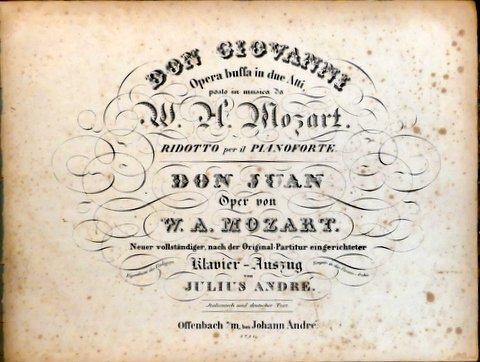 [K 527] Don Giovanni. Opera buffa in due atti. Ridotto …