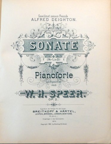 Sonate (Nr 1, in D) für Pianoforte. Op. 2