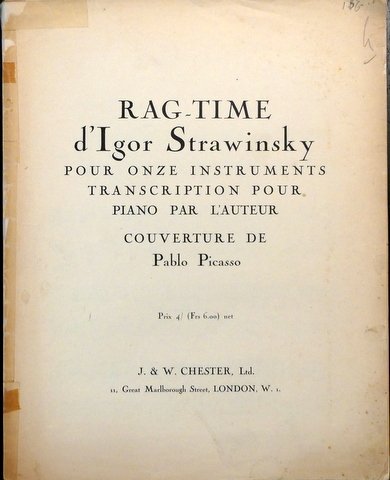 Rag-time pour onze instruments. Transcription pour piano par l`auteur