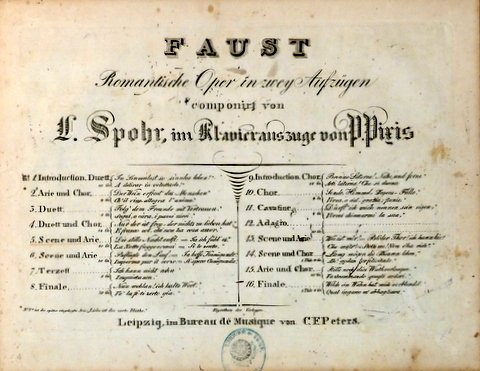 [WoO 51. Nr. 5] Faust. Romantische Oper in zwey Aufzügen. Im Klavierauszuge von P. Pixis. 5. Scene und Arie Die stille Nacht entfl