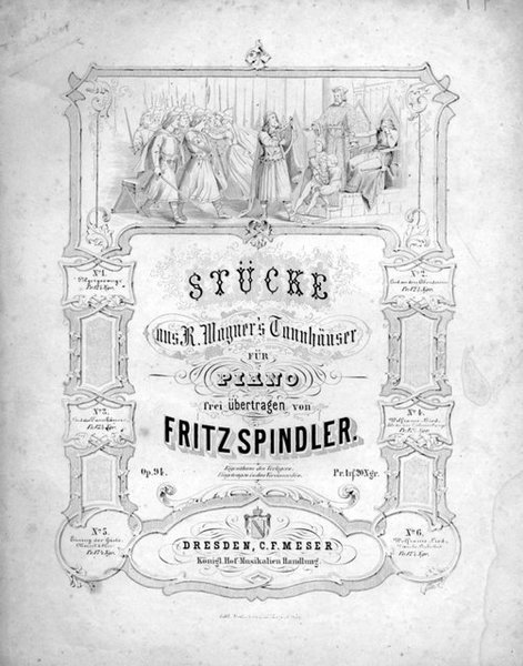 Stücke aus R. Wagner`s Tannhäuser für Piano frei übertragen. Op. …