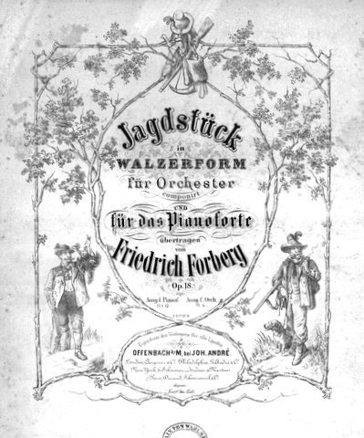 Jagdstück in Walzerform für Orchester. Op. 18