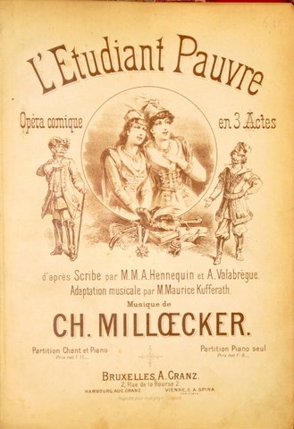 L`Etudiant pauvre. Opéra comique en 3 actes d`après Scribe par …