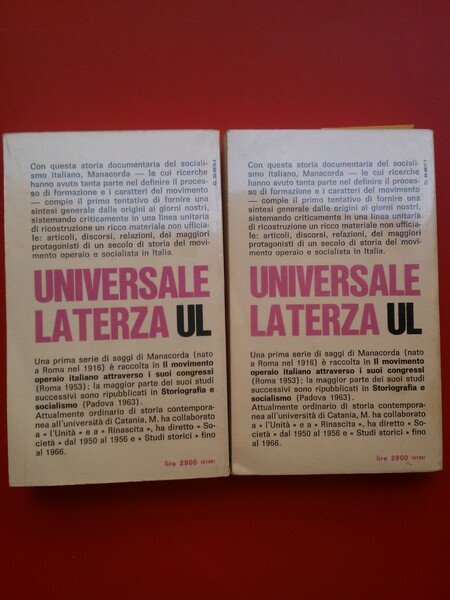 Il socialismo nella storia d'Italia 2 voll.