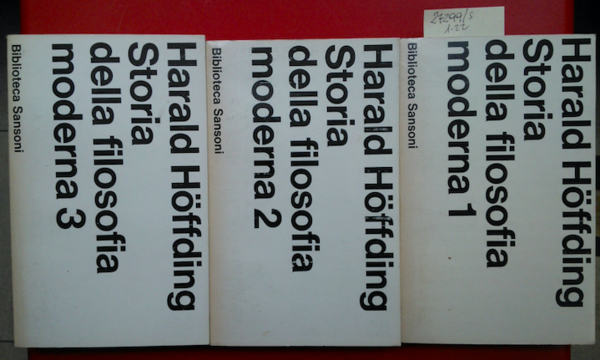 Storia della filosofia moderna 3 voll.