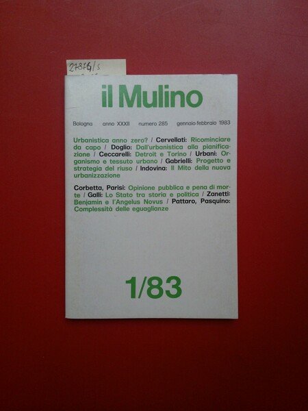 Il Mulino rivista bimestrale n. 285, gennaio- febbraio 1983