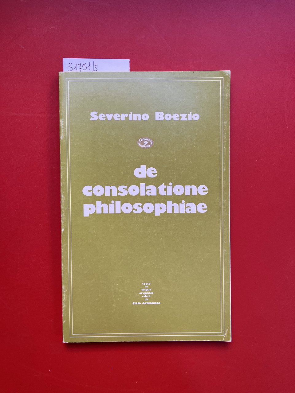 De consolatione philosophiae