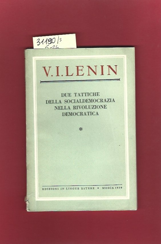 Due tattiche della socialdemocrazia nella rivoluzione democratica