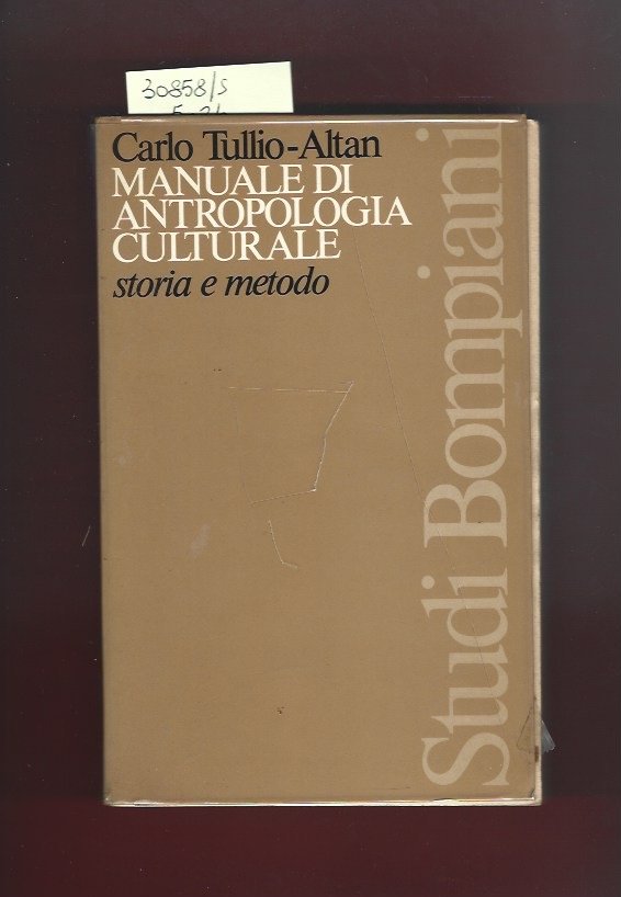 Manuale di antropologia culturale. Storia e metodo