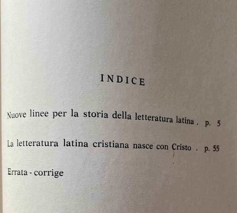 LINEAMENTI STORICI DELLA LETTERATURA LATINA