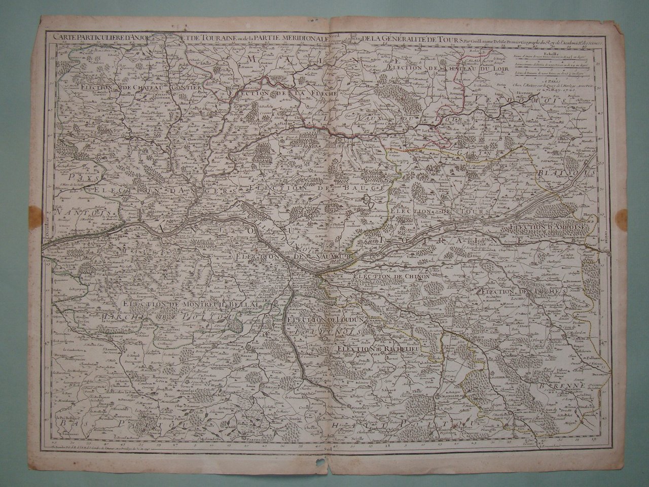 CARTE PARTICULIERE D'ANJOU ET DE TOURAINE, OU DE LA PARTIE …