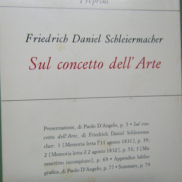 Sul concetto dell'Arte