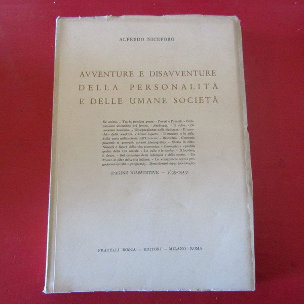 Avventure e disavventure della personalità e delle umane società