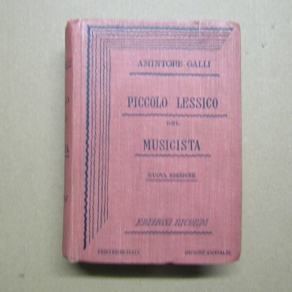 Piccolo lessico del musicista