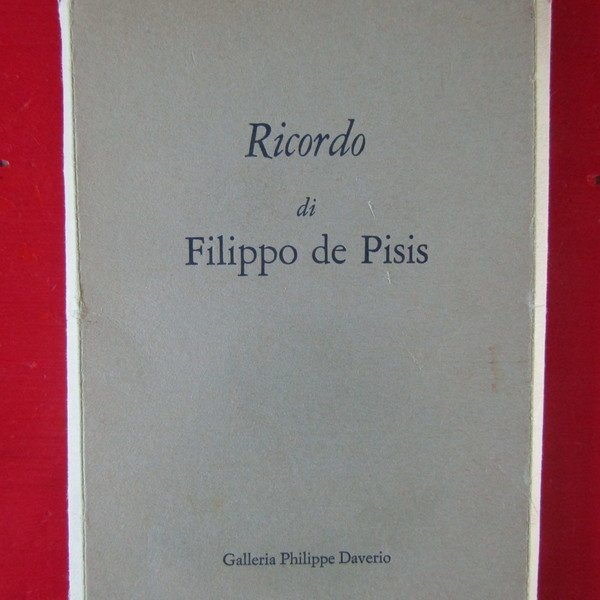 Ricordo di Filippo De Pisis | Immagine principale
