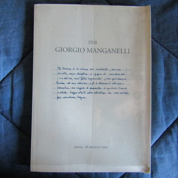 Per Giorgio Manganelli
