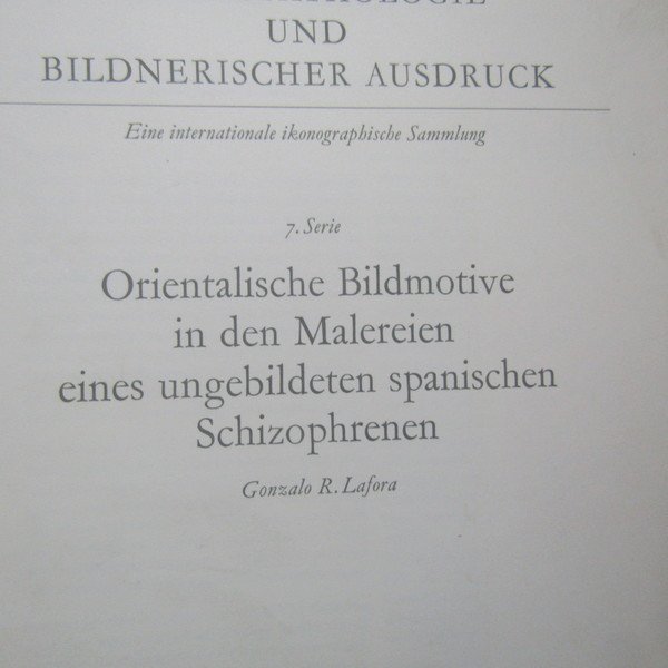 Orientalische Bildmotive in den Malereien cines ungebildeten spanischen Schizophrenen