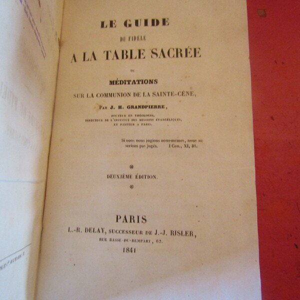 Le Guide du Fidele a la Table Sacree