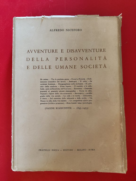 Avventure e disavventure della personalità e delle umane società