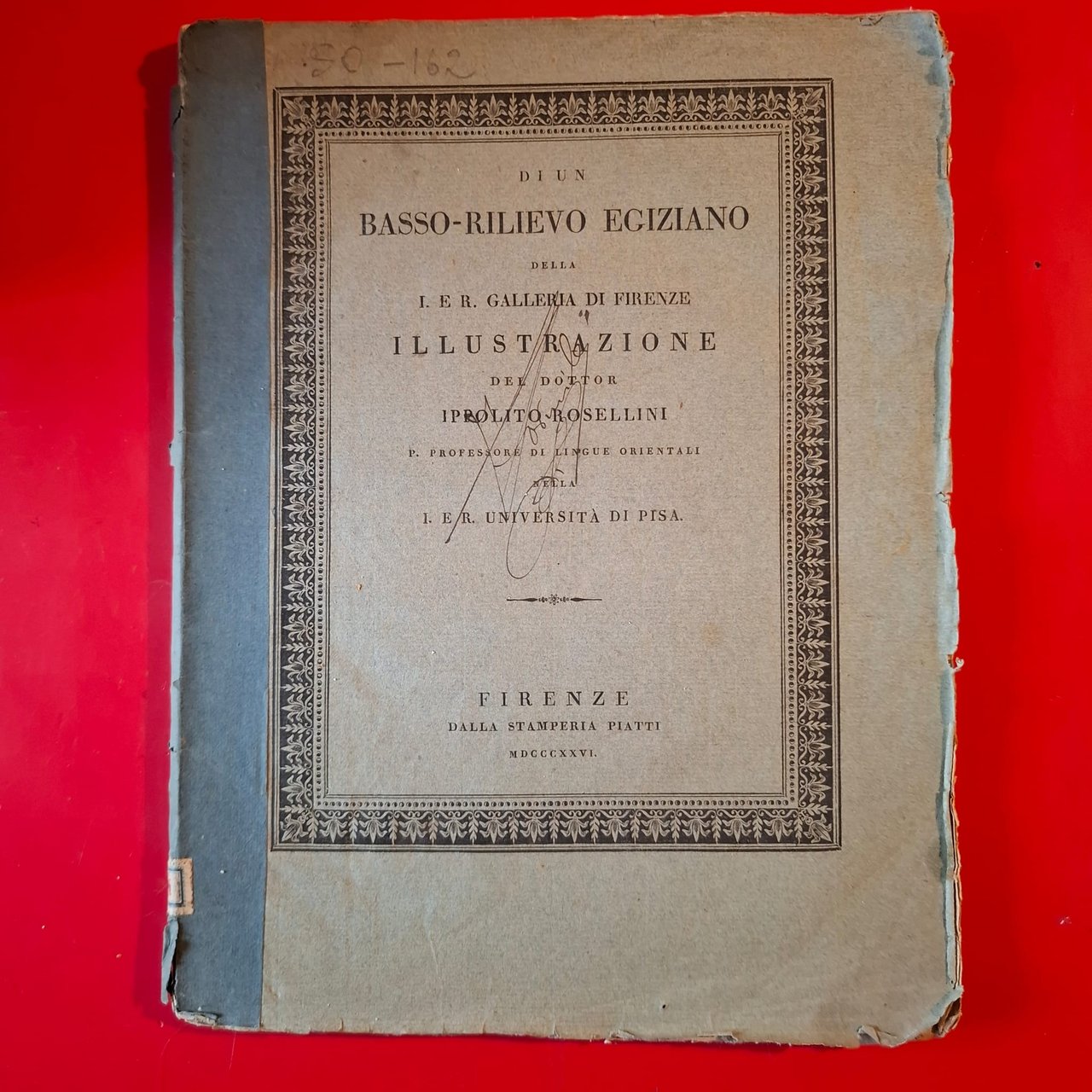 Di un Basso-rilievo Egiziano della I. E. R. Galleria di … | Immagine principale