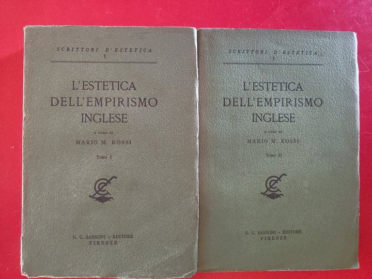 L'estetica dell'empirismo inglese ( Due Tomi )