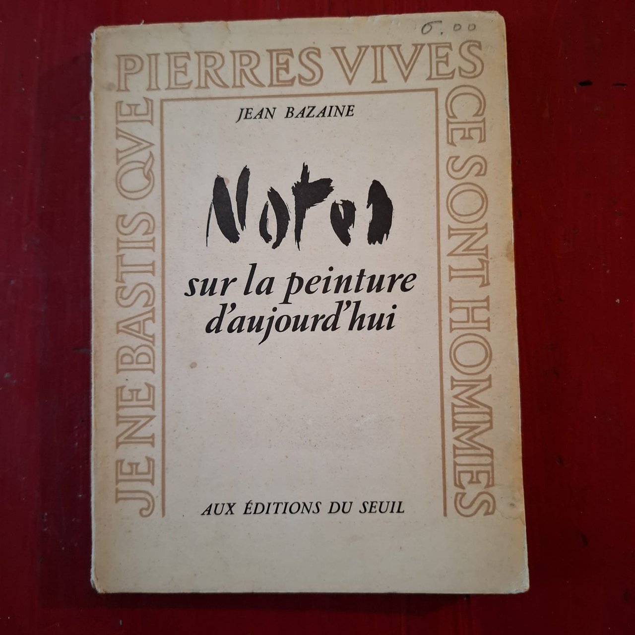 Notes sur la Peinture d'aujourd'hui | Immagine principale