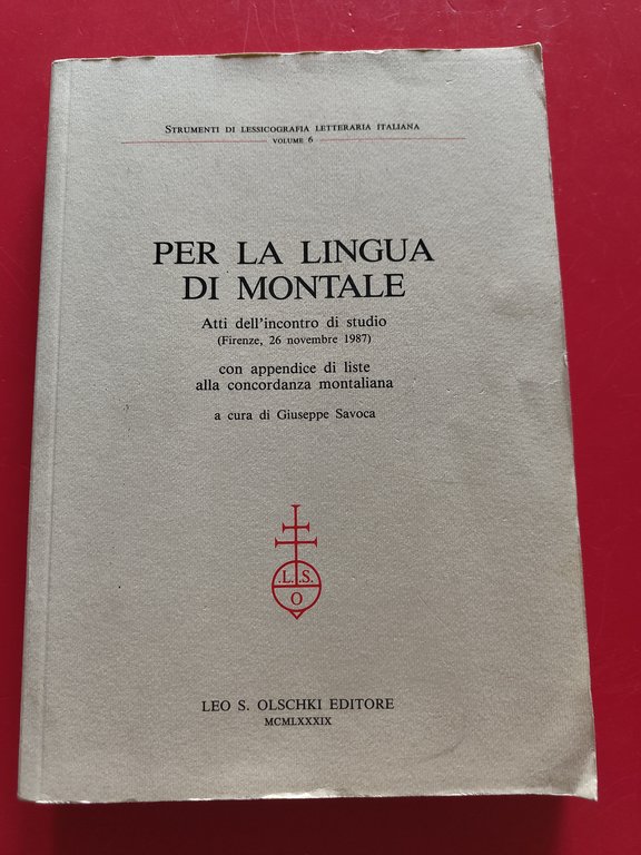 Per la lingua di Montale