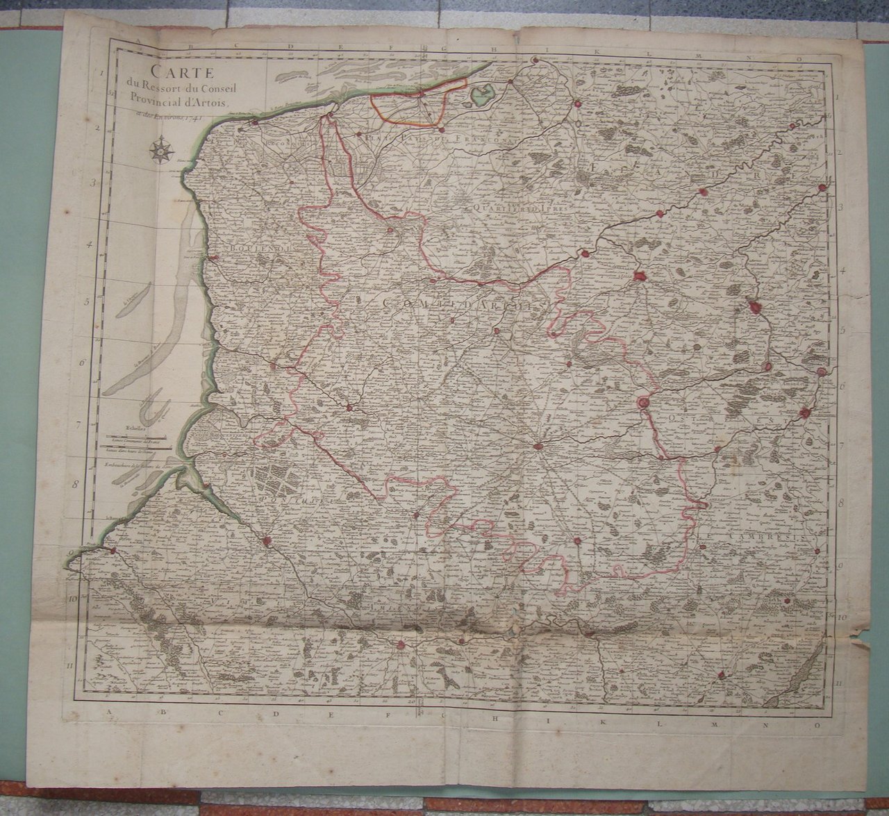 CARTE DU RESSORT DU CONSEIL PROVINCIAL D'ARTOIS ET DES ENVIRONS.