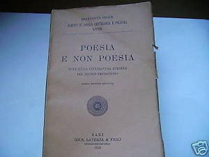 CROCE, POESIA E NON POESIA , Laterza 1950