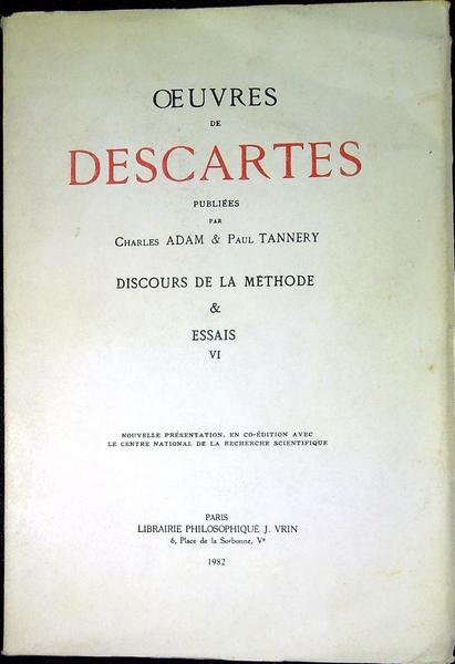 Oeuvres de Descartes publiées par Charles Adam and Paul Tannery …