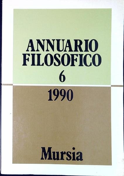 Annuario filosofico 6 1990 | Immagine principale