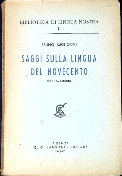 Saggi sulla Lingua del Novecento | Immagine principale