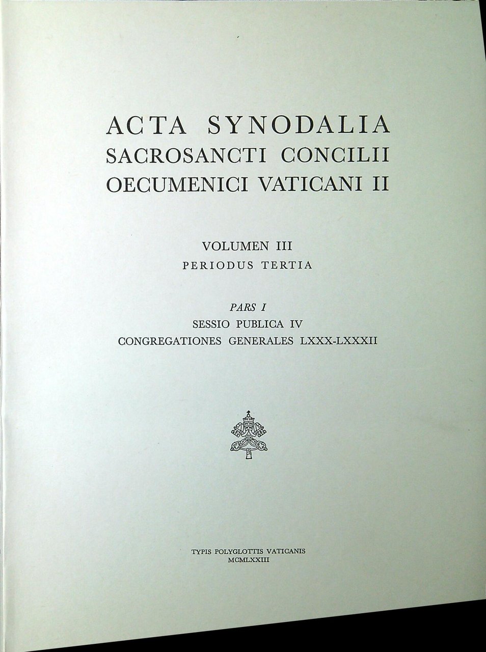 Acta synodalia sacrosancti Concilii Oecumenici Vaticani II Vol. 3/1 : …