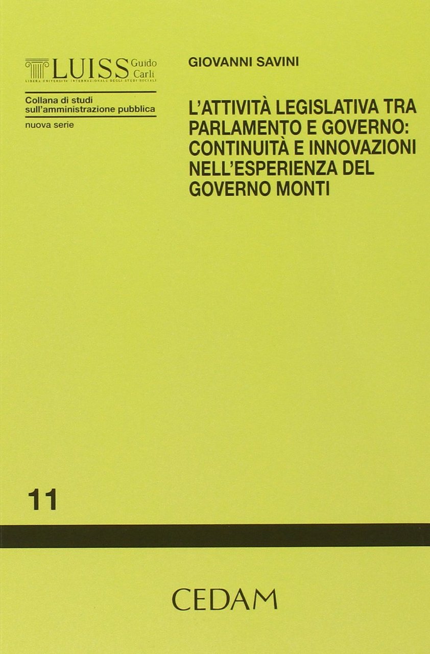 Attività legislativa tra parlamento e governo