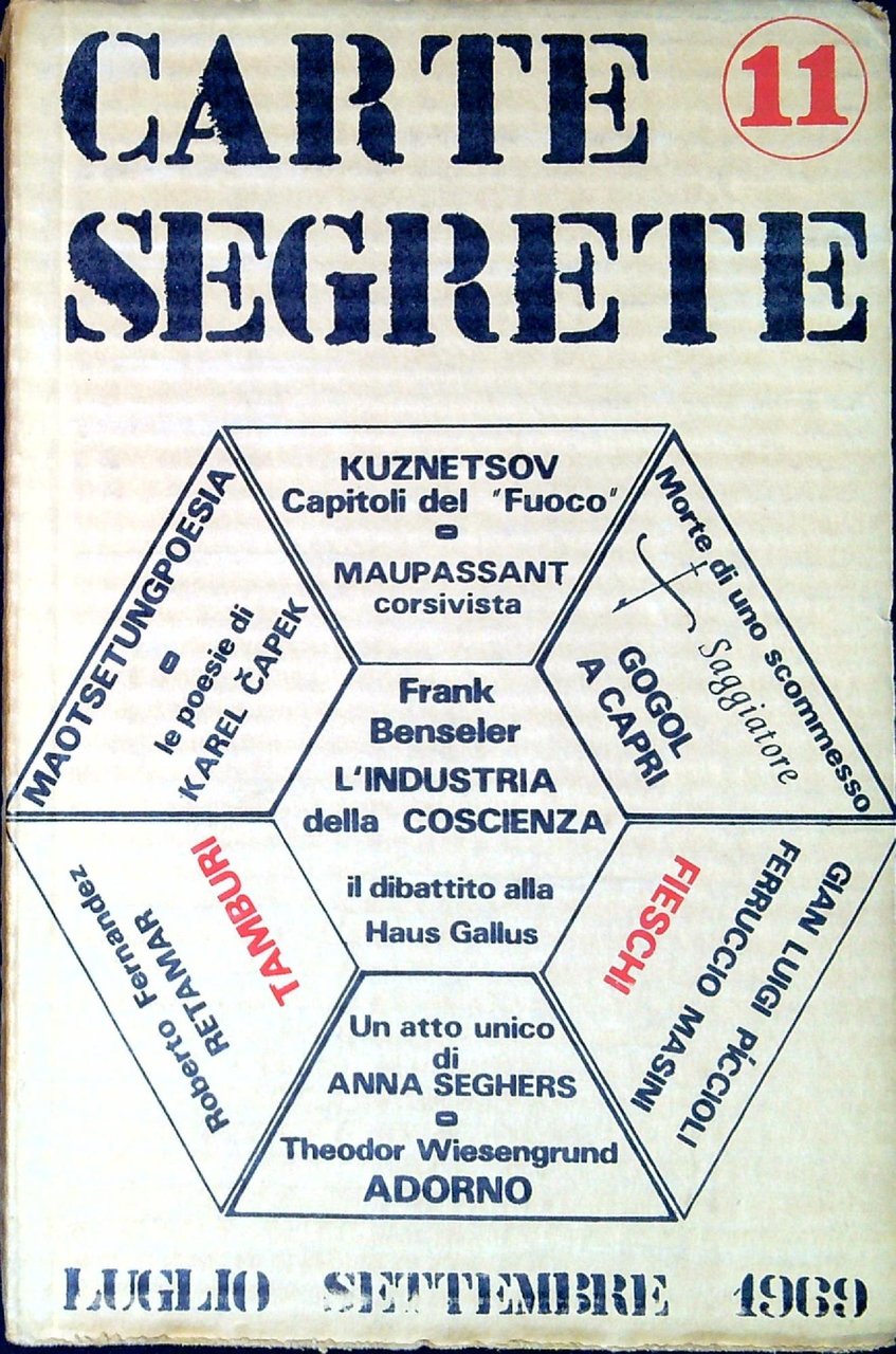 Carte segrete : rivista trimestrale di lettere ed arti N^11 …